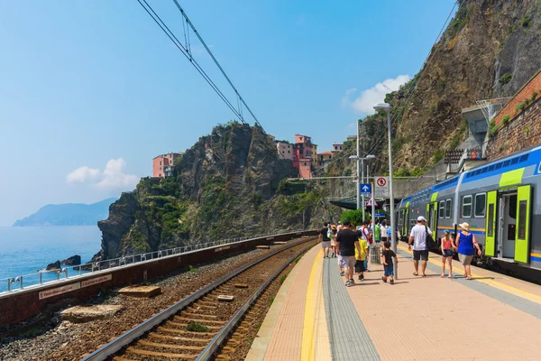 Train station in Manarola, Cinqueterre, Italy — Stock Photo, Image