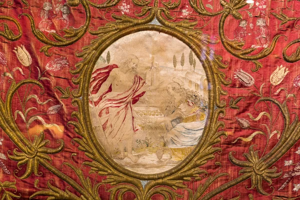 Historic tapestry in the museum of the Siena Cathedral — Stock Photo, Image