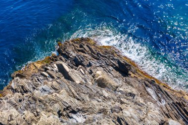 Akdeniz sahilinde havadan görünümü