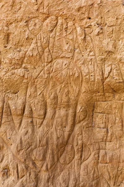 Muro di fango graffiato in Toscana, Italia — Foto Stock