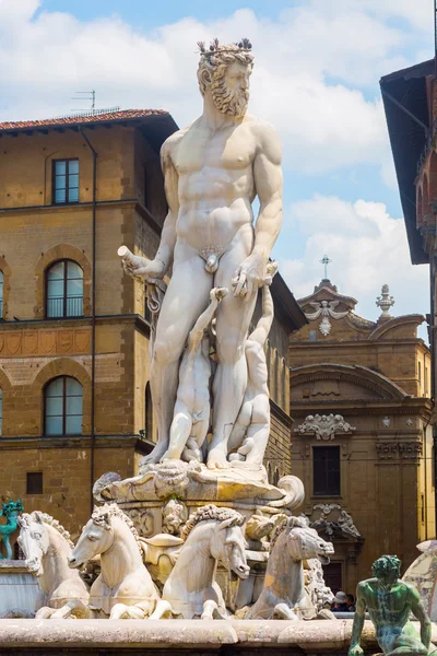 Neptunus Fontein in florence, Italië — Stockfoto