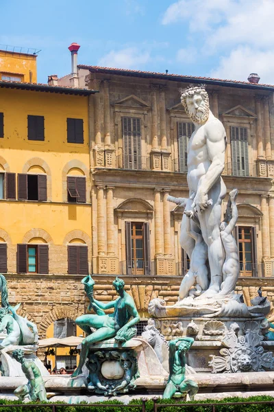 海王星喷泉在佛罗伦萨，意大利 — 图库照片