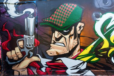 yılında Londra, İngiltere'de şehrin bir duvara duvar sanat