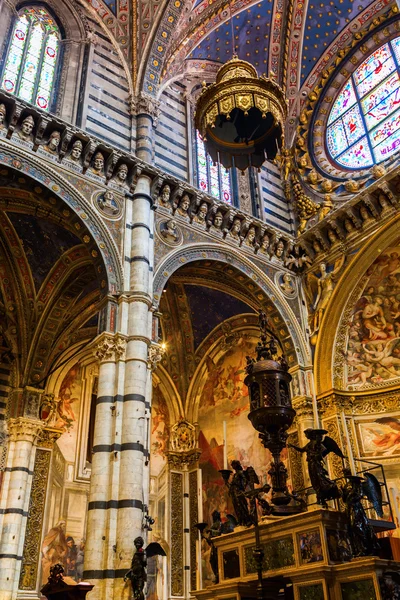 Vnitřní pohled Siena Cathedral — Stock fotografie