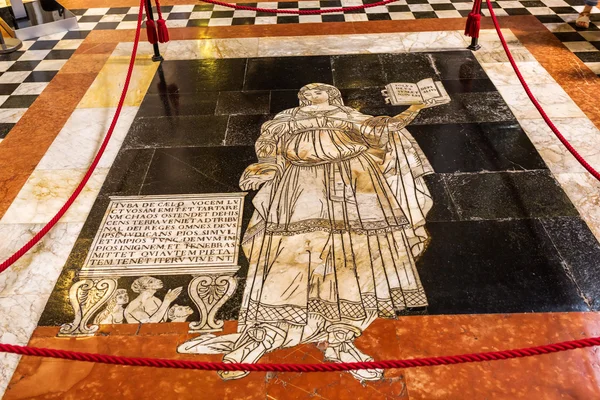 A Siena katedrális a történelmi padló mozaik — Stock Fotó