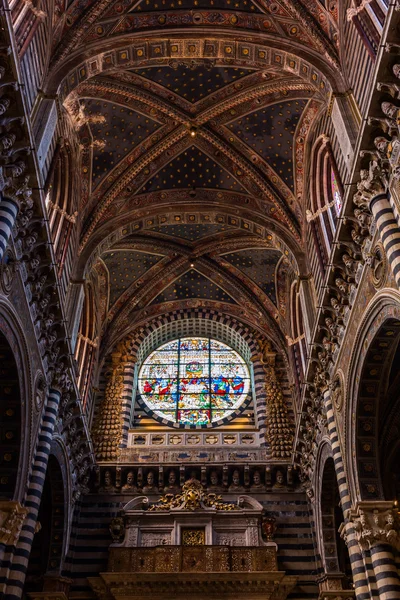 Vnitřní pohled Siena Cathedral — Stock fotografie