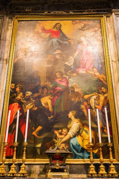 Väggmålning i Siena katedral — Stockfoto