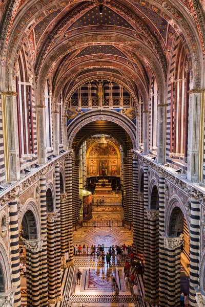 Vnitřní pohled Siena Cathedral — Stock fotografie