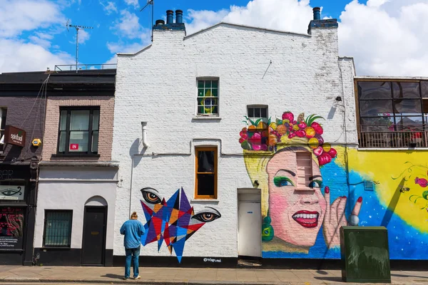 Wandmalerei an einer Wand in der Stadt London, Großbritannien — Stockfoto