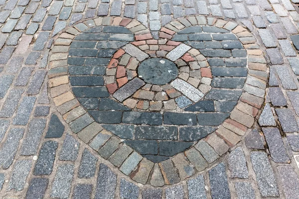 Herz des midlothischen Mosaiks in edinburgh — Stockfoto
