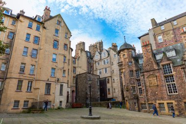 Bayan merdiven yakın Edinburgh, İskoçya'da