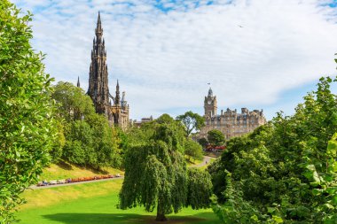Princes street bahçeleri Edinburgh, İskoçya