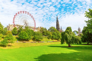 Princes street bahçeleri Edinburgh, İskoçya