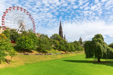 Princes street bahçeleri Edinburgh, İskoçya