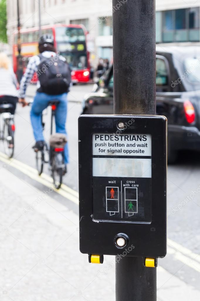 Pedestrian button in London