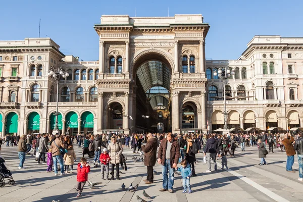 Galleria Vittorio Emanuele II w Mediolanie, Włochy — Zdjęcie stockowe