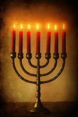 vintage tarzı resim mumlar yanan bir candlestand