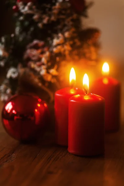 Різдвяні свічки — стокове фото