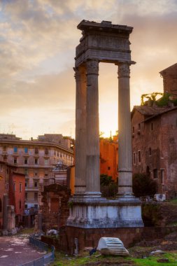 Marcellus Theatre in Rome at sunset clipart