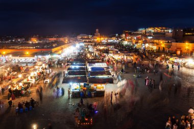 Ünlü kare Djema el Fnaa Marakeş, Fas