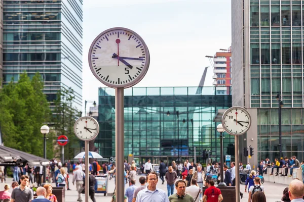 Pénzügyi negyedében a Canary Wharf, London, Egyesült Királyság — Stock Fotó