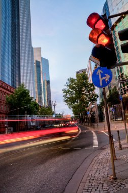 akşam trafiği de frankfurt am main, Almanya