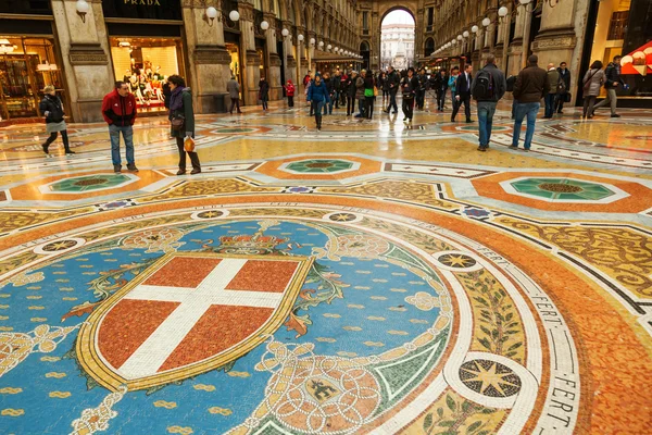 Galleria Vittorio Emanuele II Milano, İtalya — Stok fotoğraf