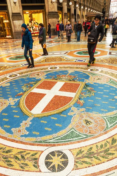 Galleria Vittorio Emanuele II v Miláně, Itálie — Stock fotografie