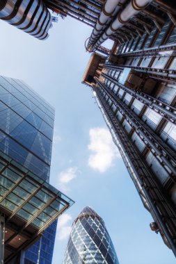 Londra şehrindeki modern gökdelenler