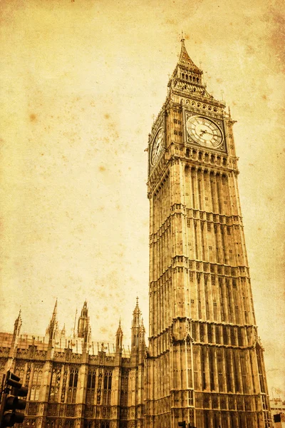 Big Ben con texture in stile vintage — Foto Stock