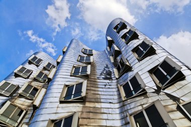 Modern building of star architect Frank O. Gehry in Düsseldorf