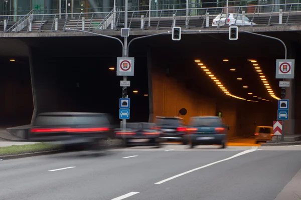 City traffic in motion blur — Stock Photo, Image
