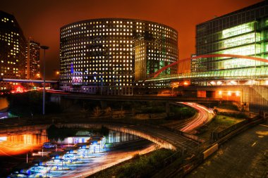 Gece görüş mali ilçe La Defense, Paris, Fransa