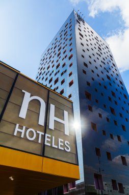 Modern NH hotel at the fair in Milan, Italy clipart