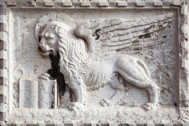 Antique relief with chimera clipart