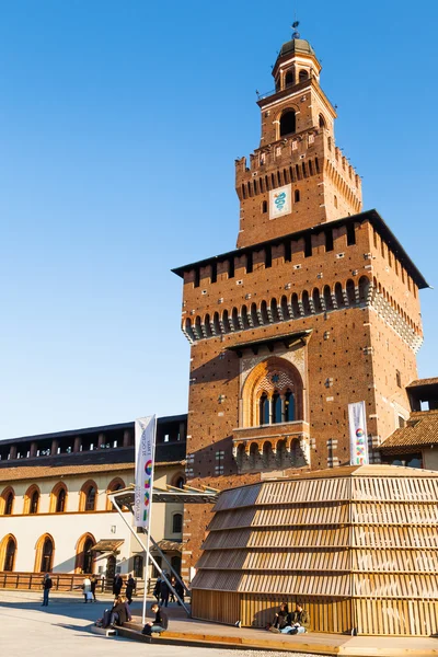 İçinde Castello Sforzesco, Milano, İtalya — Stok fotoğraf