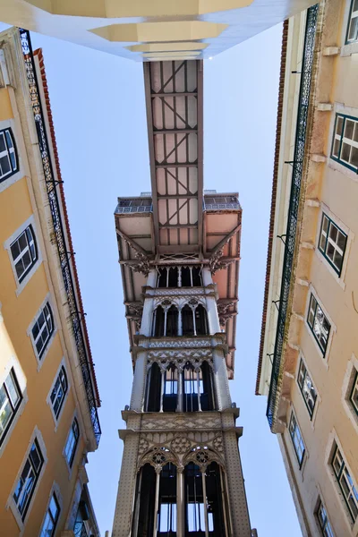 Windy Santa Justa w Lizbona, Portugalia — Zdjęcie stockowe