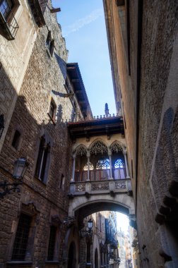 Kemer tarihi Gothic Quarter Barcelona, İspanya