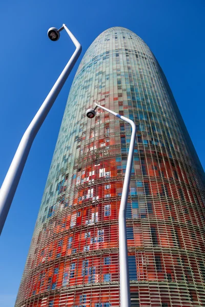 Torre Agbar en Barcelona, España — Foto de Stock