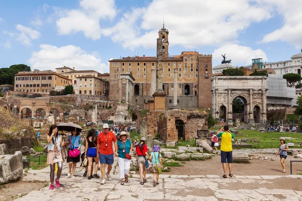 Op het Forum Romanum in Rome, Italië — Stockfoto