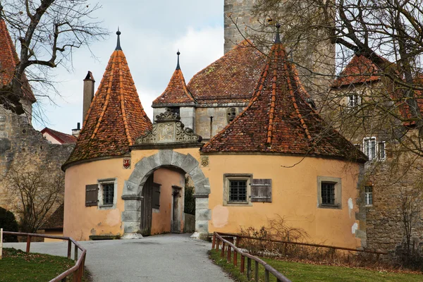 Old town gate of the historical old town Rothenburg ob der Tauber in Germany — Stock Photo, Image
