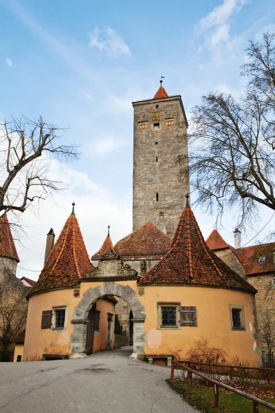 Old town gate of the historical old town Rothenburg ob der Tauber in Germany — Stock Photo, Image