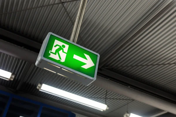 Neon sign for emergency exit — Stock Photo, Image