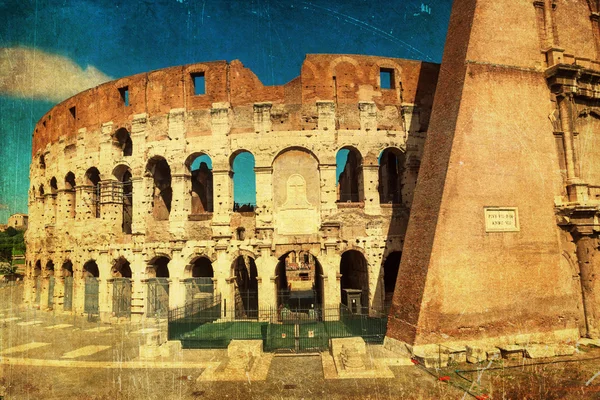 Vintage-Bild des Kolosseums in Rom, Italien — Stockfoto