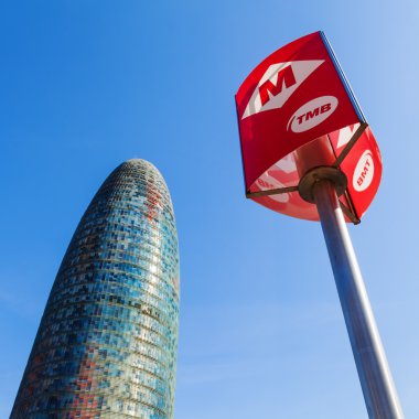 Torre agbar Barcelona, İspanya