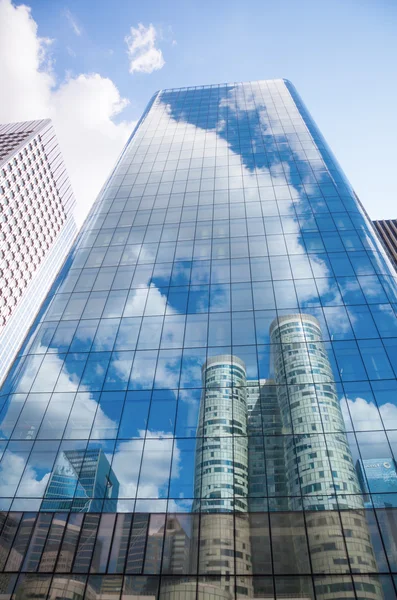 Modern skyscraper in the financial district of La Defense in Paris, France