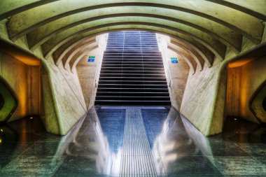 Tren İstasyonu, mimar Santiago Calatrava geliştirerek Liege Guillemins fütüristik tünelde