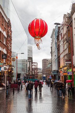 Londra, İngiltere, bir yağmurlu günde mahallesinde