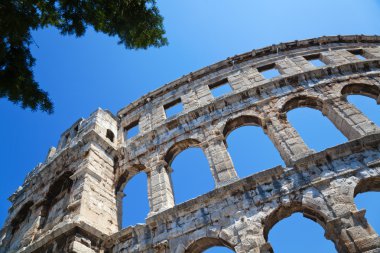 Hırvatistan 'ın Pula kentinde amfitiyatro