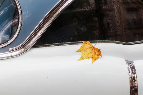 Islak bir klasik araba detay — Stok fotoğraf